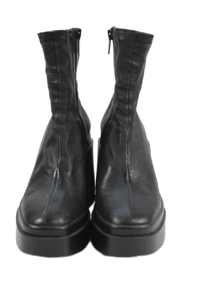 Clergerie Womens Platform Chunky Heeled Boots Black Size 7.5