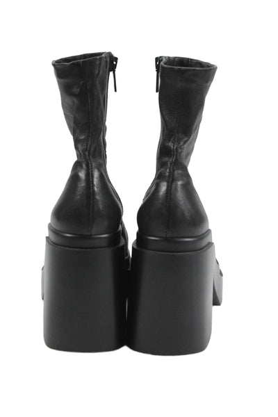 Clergerie Womens Platform Chunky Heeled Boots Black Size 7.5