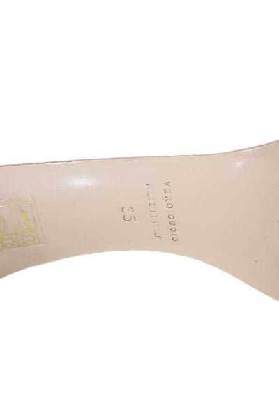 Barneys New York Womens Leather Open Toe Mules White Size 5