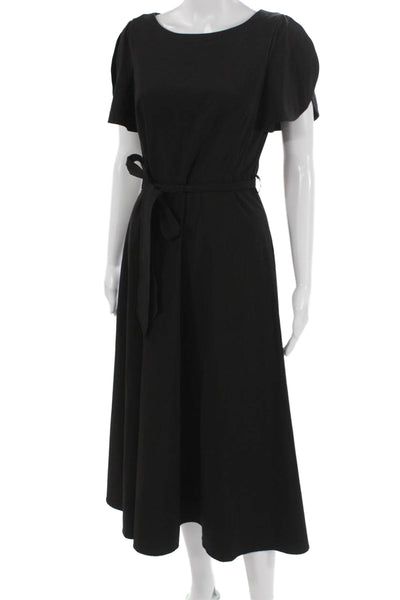 Calvin Klein Womens Fit & Flare Black Mid-Calf Dress Size 4