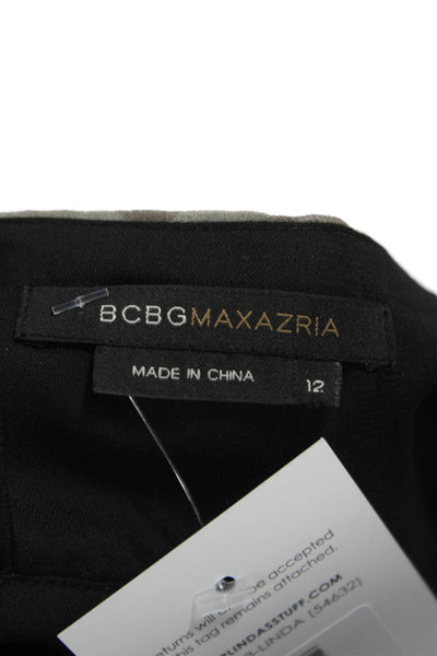 BCBGMAXAZRIA Women Silk Multicolor Halter Sundress Mid-Calf Zip Size 12