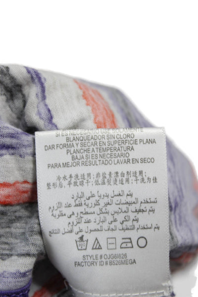 BCBGMAXAZRIA Womens Tunic Multicolor Striped Cotton Scoop Neck Sleeveless Size S