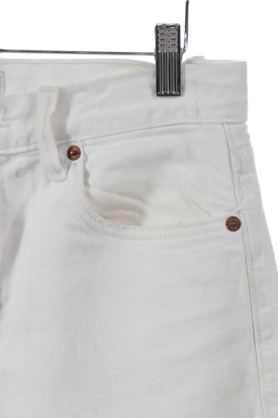 Zara Women Straight Jeans White Size 6
