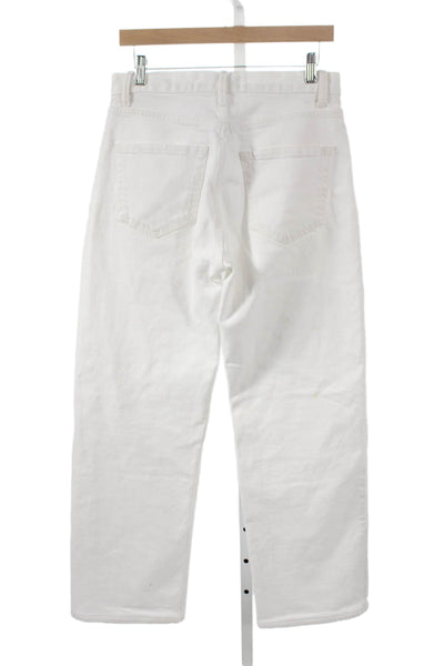 Zara Women Straight Jeans White Size 6