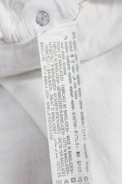 Zara Women Straight Jeans White Size 6