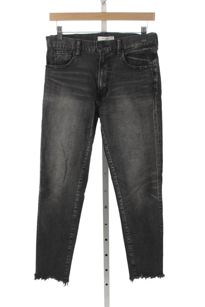 Moussy Womens Tapered Jeans Gray Mid Rise Cotton 28in Size 27
