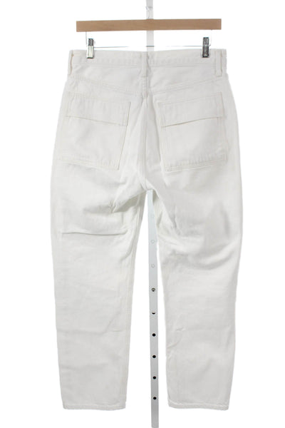 Agolde Womens Carpenter Pants White Organic Cotton High Rise Size 27