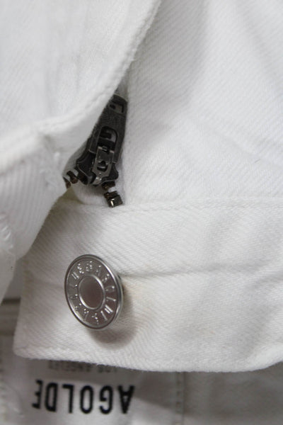 Agolde Womens Carpenter Pants White Organic Cotton High Rise Size 27