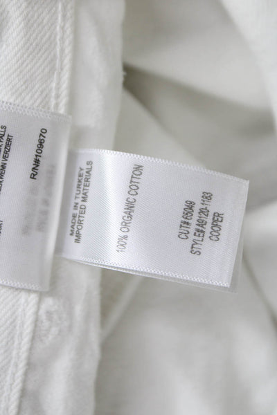 Agolde Womens Carpenter Pants White Organic Cotton High Rise Size 27
