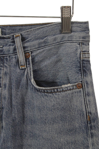 Agolde Womens Wide-Leg Jeans Blue Low Rise Button Inseam 27 Size 26