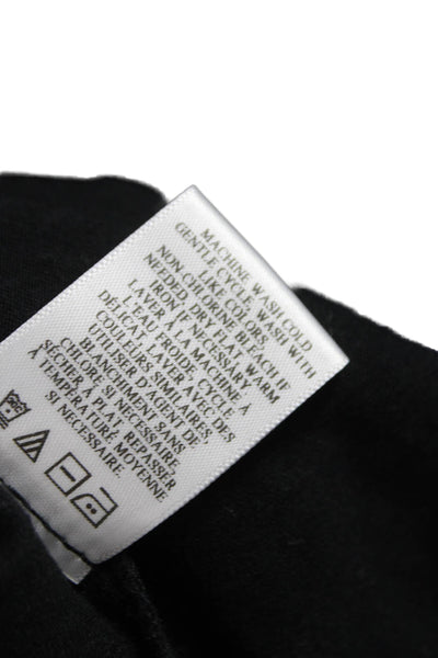 ALC Women Basic Cotton Crew Neck 3/4 Sleeve Black T-Shirt Size M
