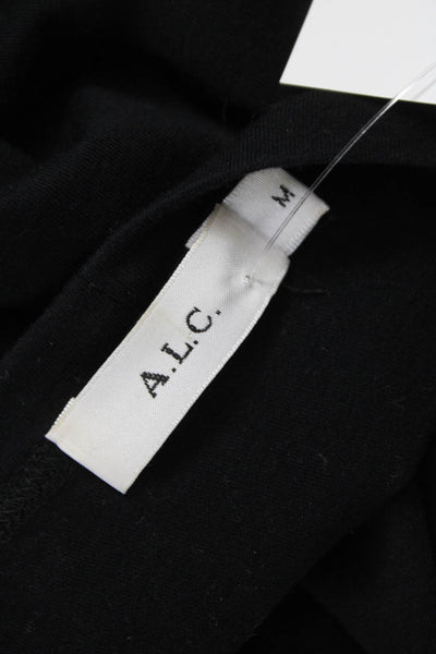 ALC Women Basic Cotton Crew Neck 3/4 Sleeve Black T-Shirt Size M