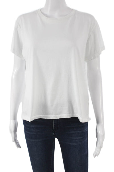 Leallo Womens Basic Cotton Crew Neck Short Sleeve T-Shirt Size M