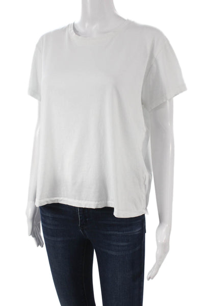 Leallo Womens Basic Cotton Crew Neck Short Sleeve T-Shirt Size M