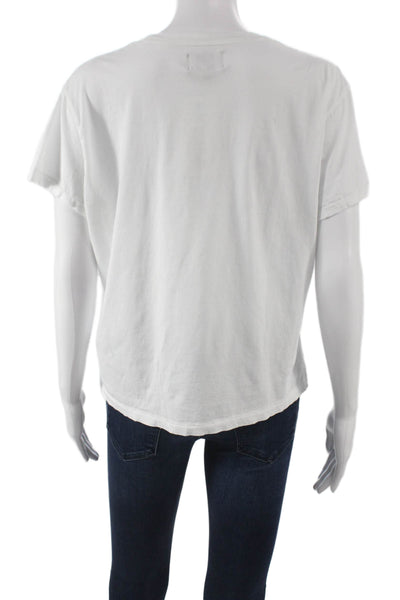 Leallo Womens Basic Cotton Crew Neck Short Sleeve T-Shirt Size M