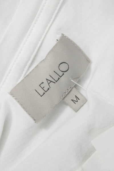 Leallo Womens Basic Cotton Crew Neck Short Sleeve T-Shirt Size M