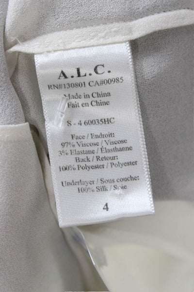 A.L.C. Women Shift Halter Knee Length Black Viscose Sleeveless Dress Size 4