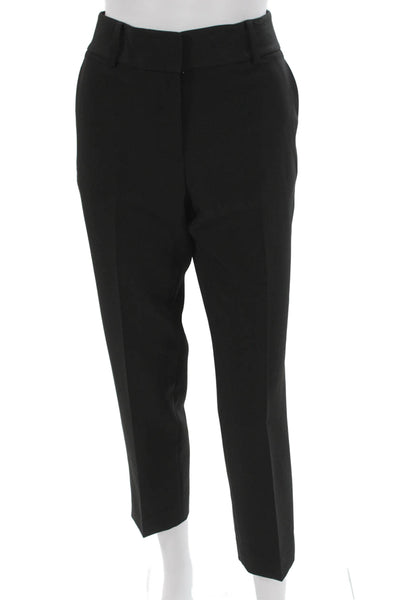Milly Womens Ankle Pants Black Zip 97% Polyester Size 4