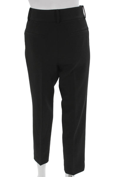 Milly Womens Ankle Pants Black Zip 97% Polyester Size 4