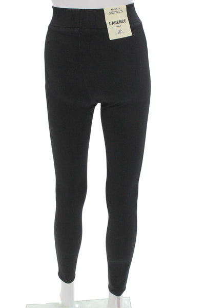 L'Agence Womens Ankle Leggings Black Modal Size XS