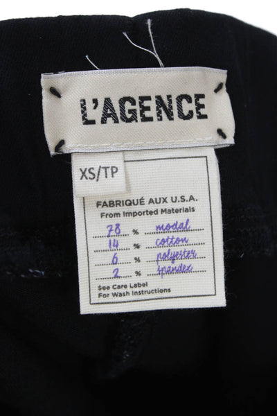 L'Agence Women Black Modal Leggings Size XS