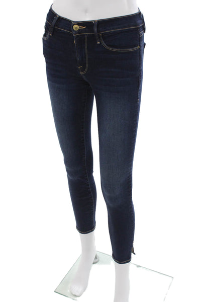 Frame Denim Womens Skinny Jeans Blue Cotton Mid Rise Size 25