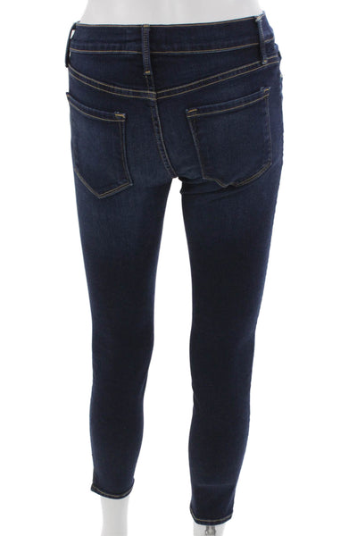 Frame Denim Womens Skinny Jeans Blue Cotton Mid Rise Size 25