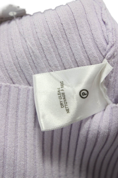 A.L.C. Womens Halter Long Sleeve Viscose Basic Blouse Purple Size S
