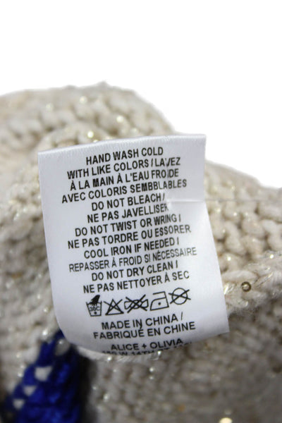 Alice + Olivia Womens Multicolor Striped Pullover Sweater Crew Neck Size XS