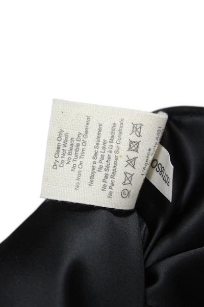 L'Agence Womens Black Shift Dress 3/4 Sleeve Round Neck Size 4