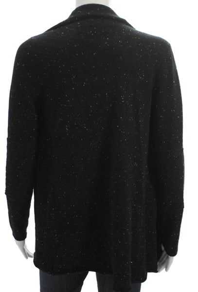 C by Bloomingdales Women Cashmere Collared Cardigan Black Long Sleeve Size XS