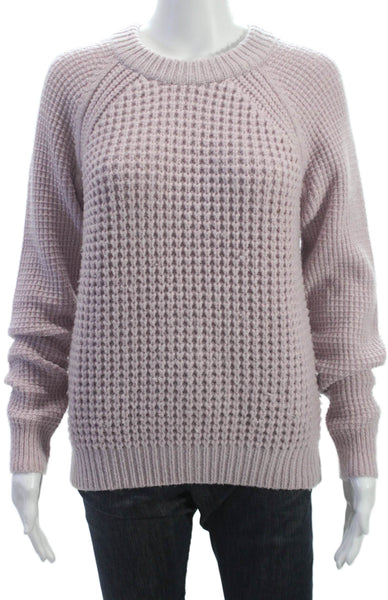 Rebecca Taylor Womens Pullover Sweater Pink Wool Crew Neck Long Sleeve Size M