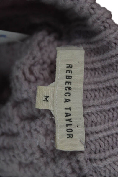 Rebecca Taylor Womens Pullover Sweater Pink Wool Crew Neck Long Sleeve Size M