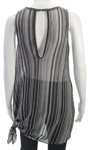Becca by Rebecca Virtue Women Tunic Striped Multicolor Sleeveless Size XS