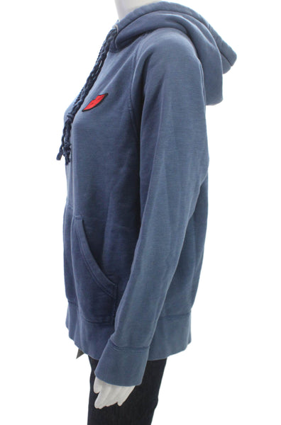 Rag & Bone Women Pullover Cotton Crew Neck Long Sleeve Blue Size S