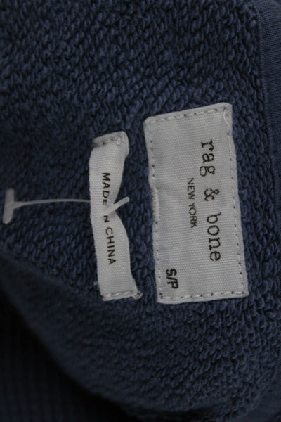 Rag & Bone Women Pullover Cotton Crew Neck Long Sleeve Blue Size S