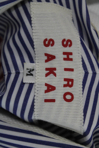 Shiro Sakai Mens Button Up Multicolor Striped Cotton Long Sleeve Size M