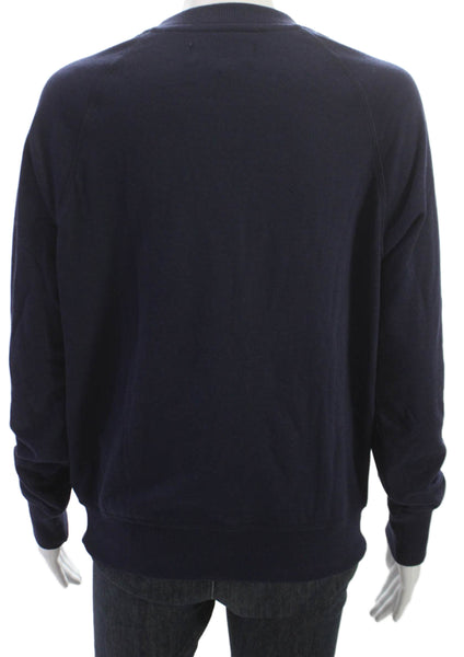 Spiritual Gangster Women Pullover Blue Crew Neck Long Sleeve Polyester Size S