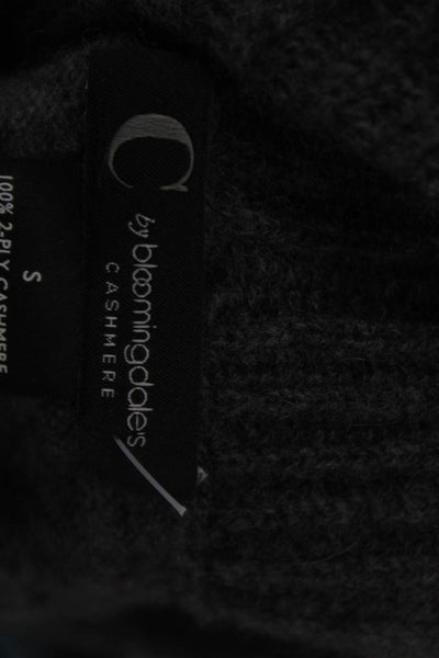 C by Bloomingdales Women Cardigan Cashmere Gray Cowl Neck Long Sleeve Size S