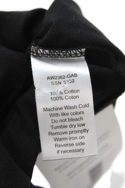 ATM Women Tank Dress Black Cotton Sleeveless Round Neck Size S