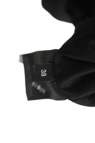 Isabel Marant Womens Mini V Neck Linen Blend Dress Black Zip Sleeveless Size 38