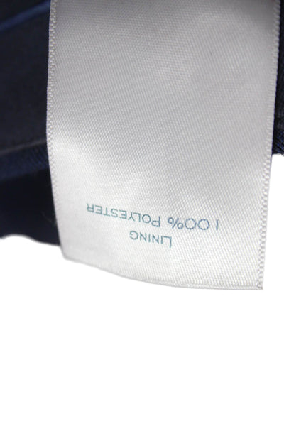 Charles Tyrwhitt Mens Dress Pants Blue Wool Button Front Size 38