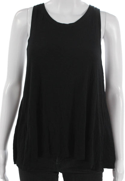 Sweaty Betty Womens Scoop Neck Sleeveless Tank Top Solid Black Size M