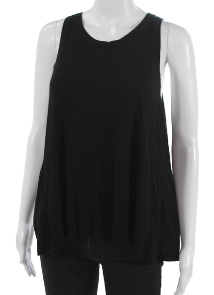 Sweaty Betty Womens Scoop Neck Sleeveless Tank Top Solid Black Size M