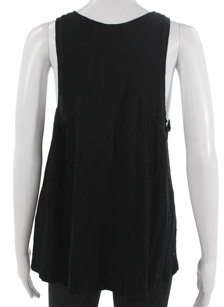 Sweaty Betty Womens Scoop Neck Sleeveless Tank Top Solid Black Size M
