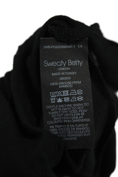 Sweaty Betty Womens Scoop Neck Sleeveless Tank Top Solid Black Size M