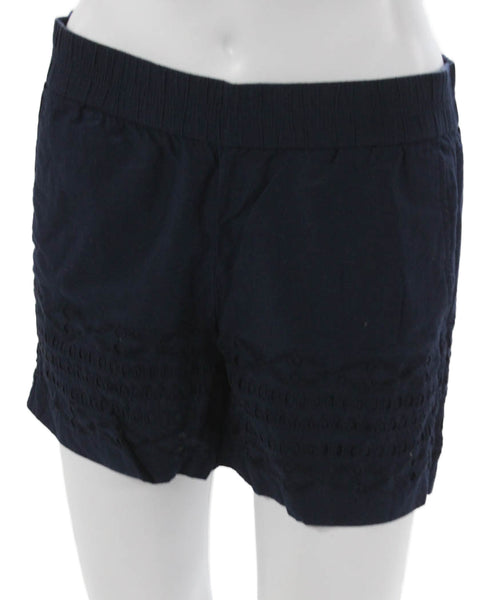J Crew Women Casual Shorts Blue Cotton Pull On Size XS