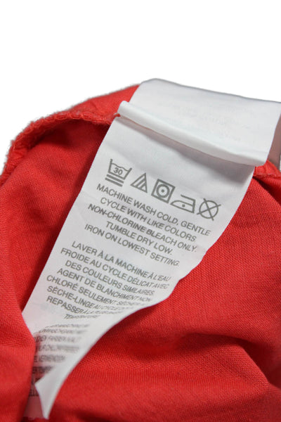 J Crew Women Red Geometric Cotton Casual Shorts Size XS
