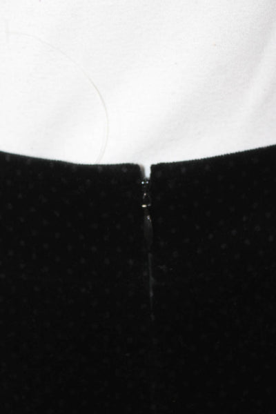 J Crew Women Straight Pencil Skirt Black Cotton Zip Knee Length Size 6