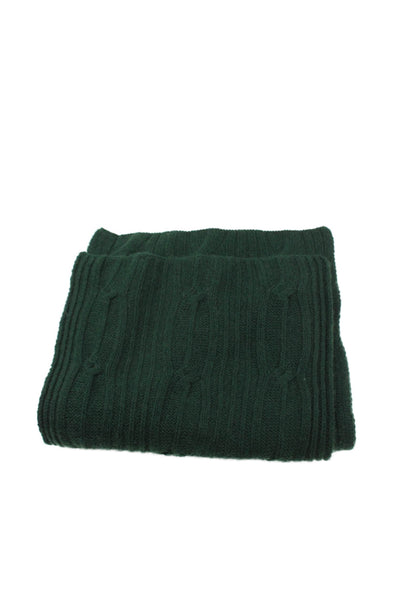 J Crew Women's Cashmere Wrap Scarf Hunter Green Size 72" X 10"
